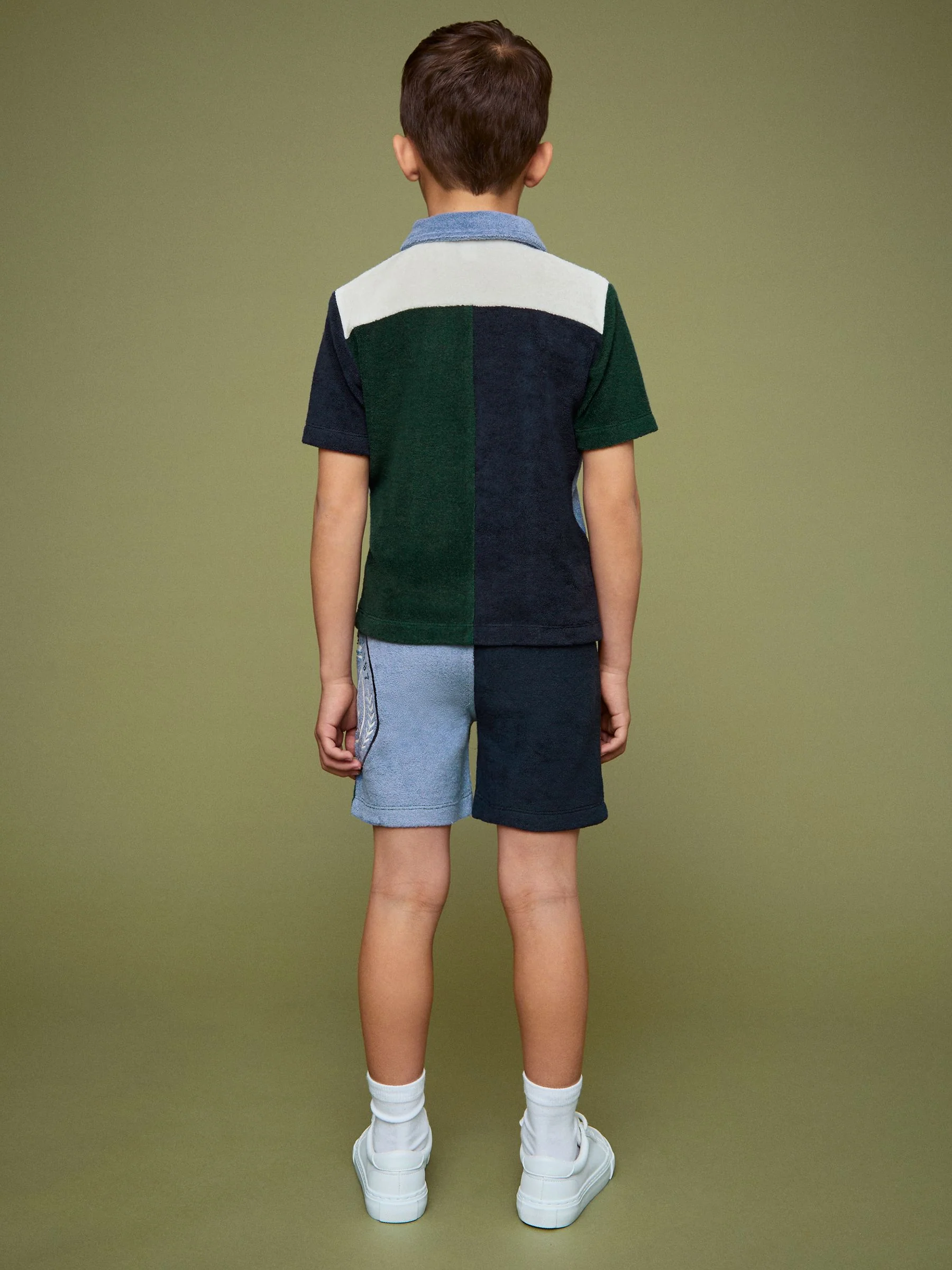 SmileyWorld | Reiss Towelling Shorts in Blue - Image 5